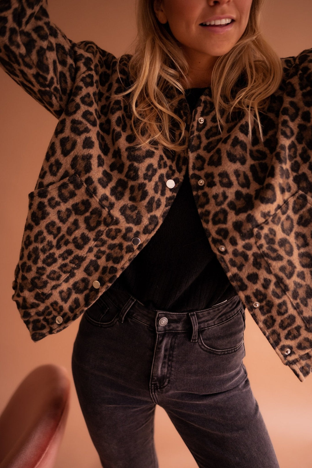 Léophrine – Veste tendance à imprimé léopard