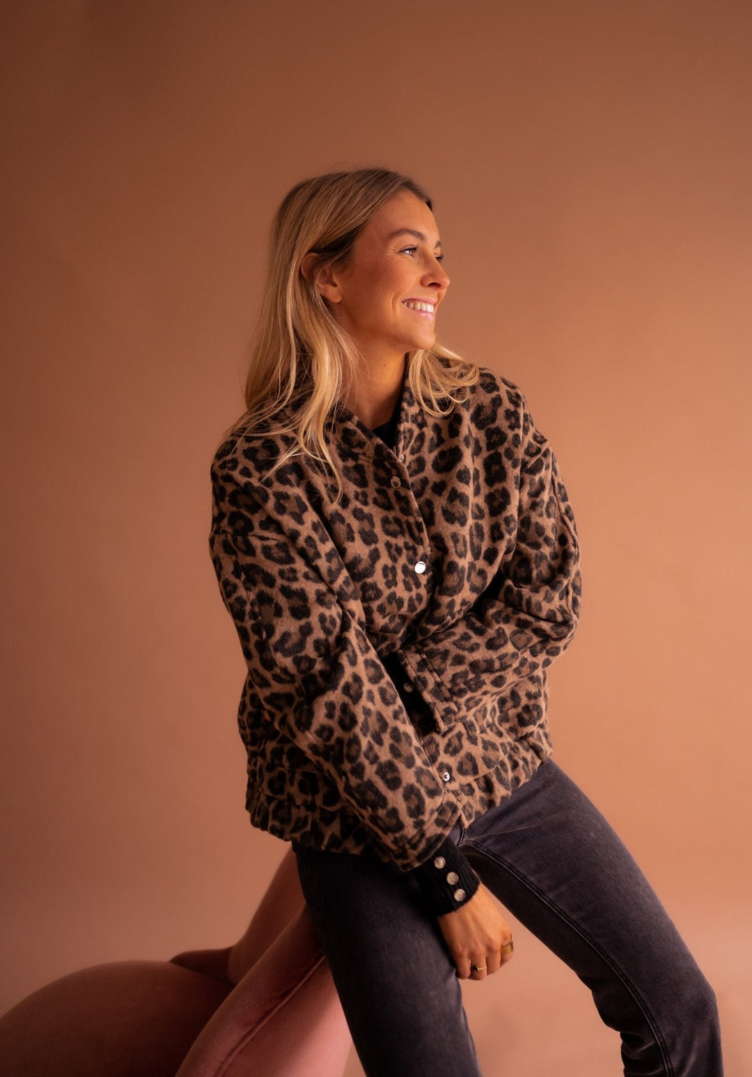 Léophrine – Veste tendance à imprimé léopard