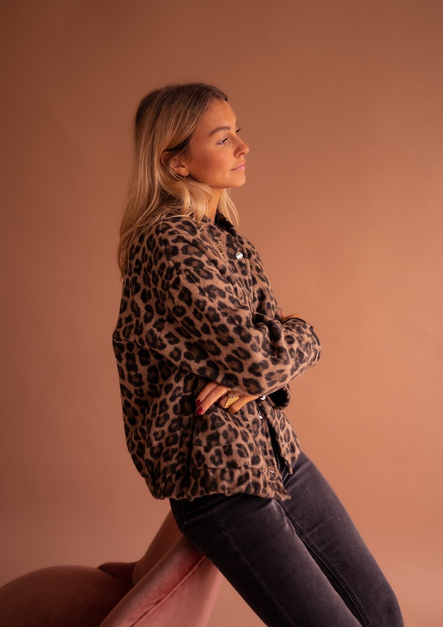 Léophrine – Veste tendance à imprimé léopard