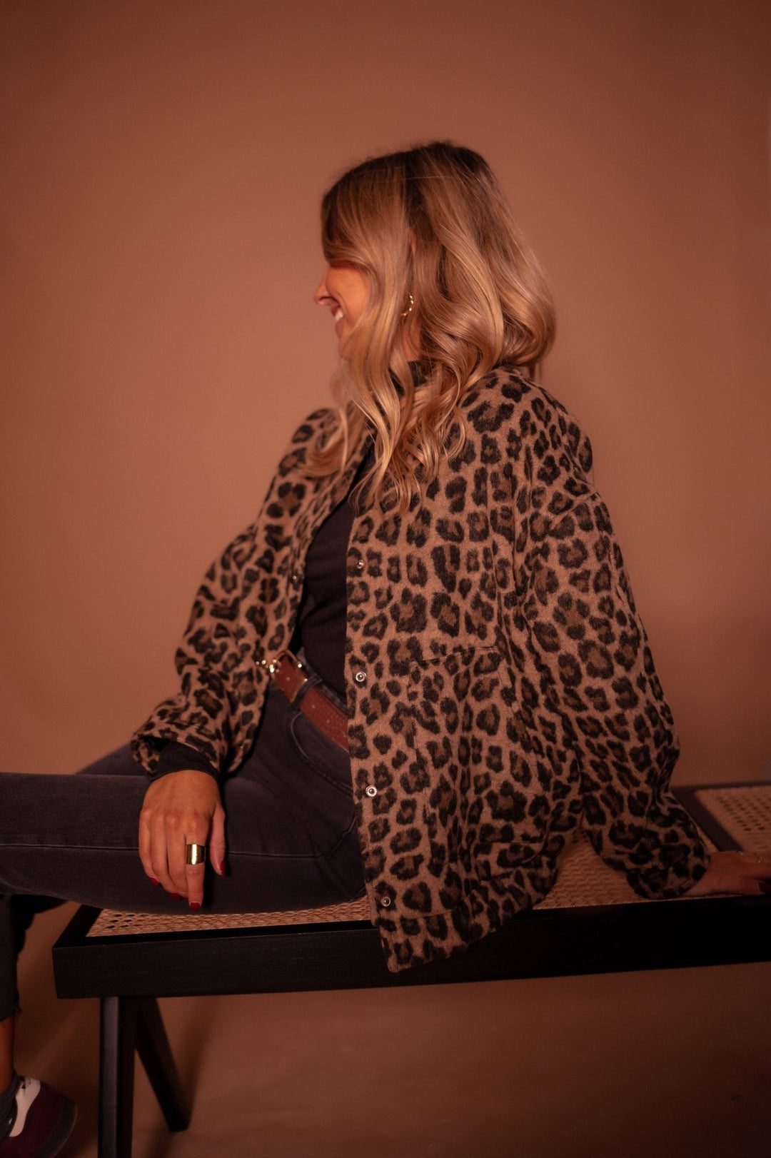 Léophrine – Veste tendance à imprimé léopard