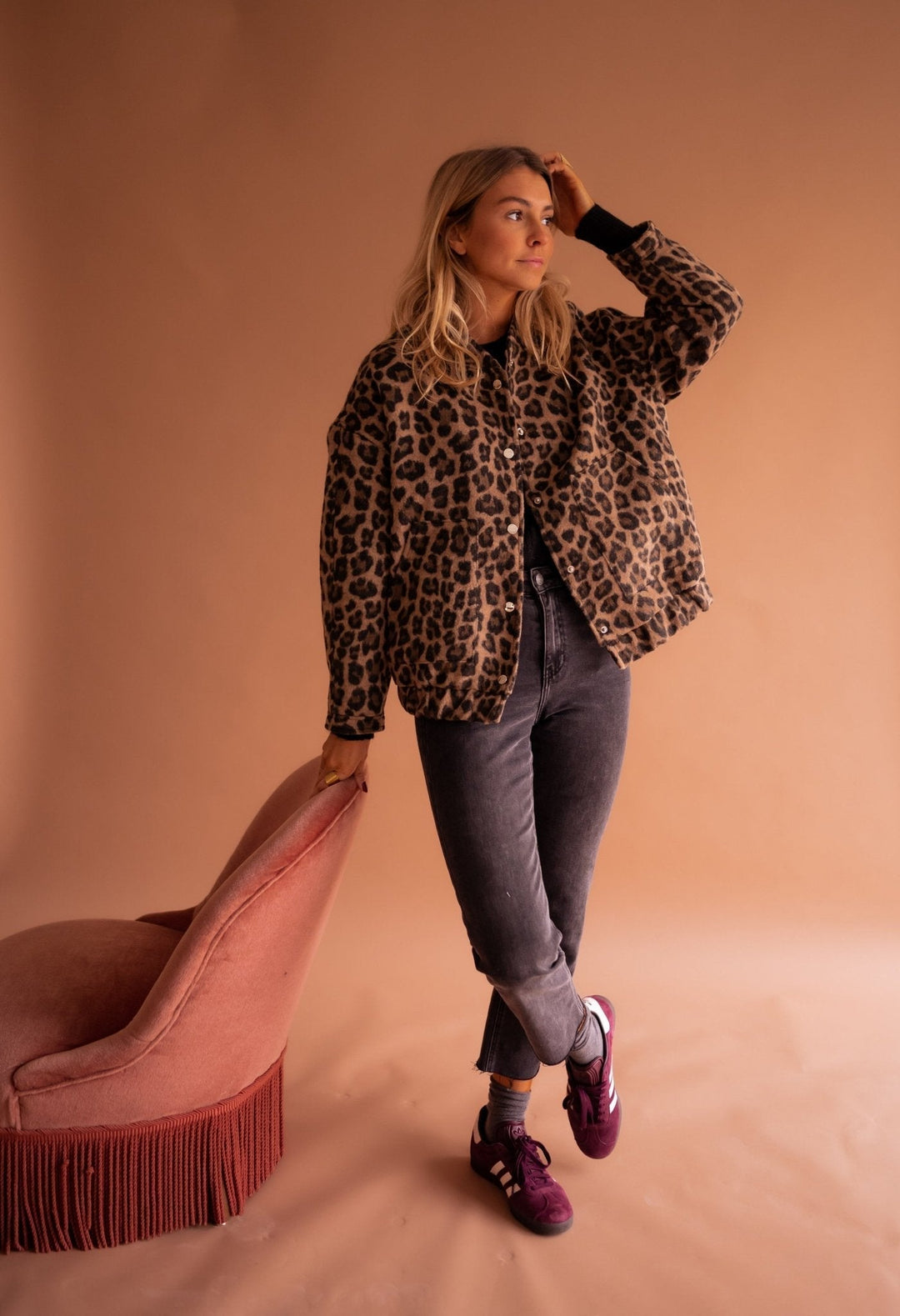 Léophrine – Veste tendance à imprimé léopard