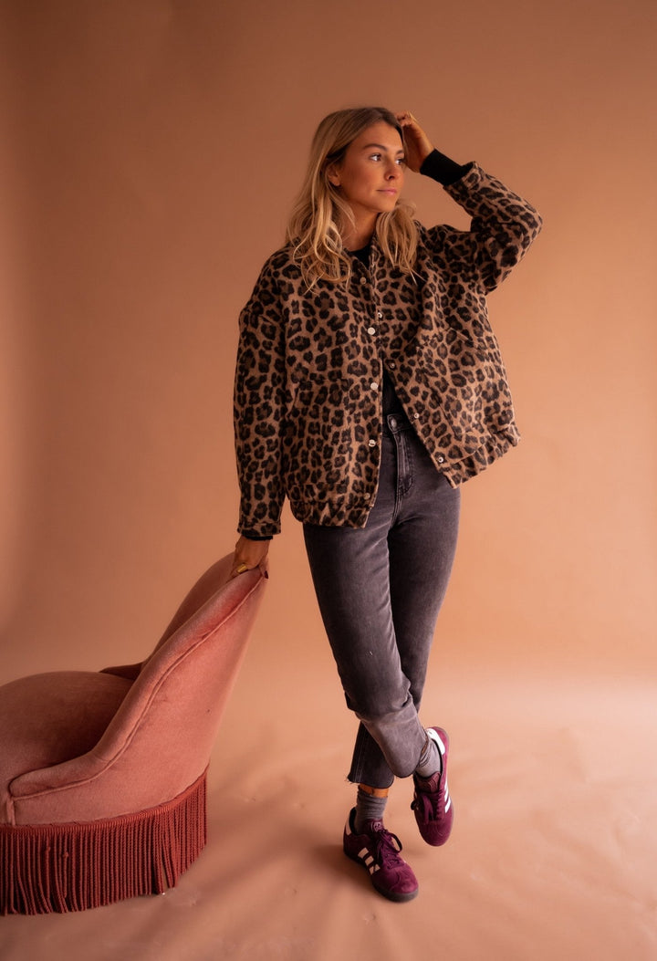 Léophrine – Veste tendance à imprimé léopard