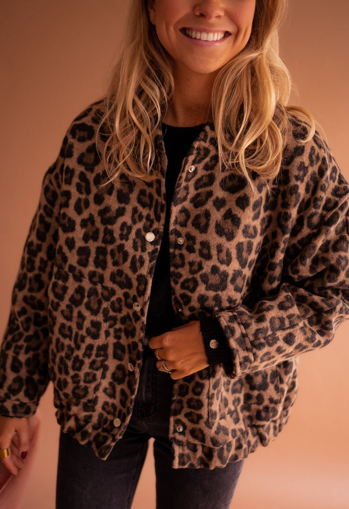 Léophrine – Veste tendance à imprimé léopard