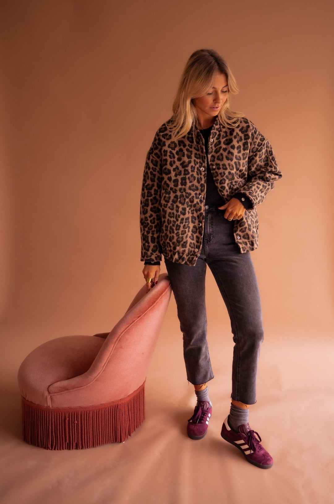 Léophrine – Veste tendance à imprimé léopard