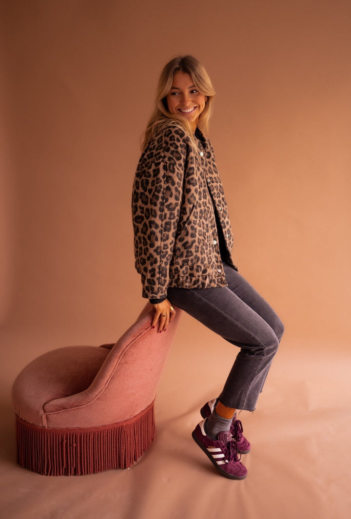 Léophrine – Veste tendance à imprimé léopard