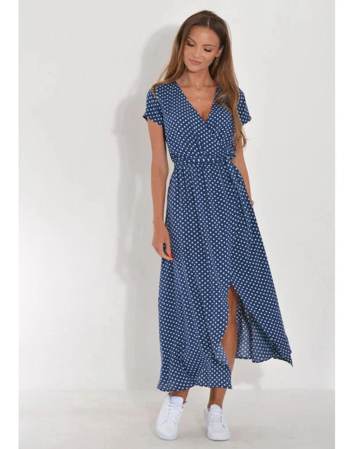 Serelina | Robe élégante à décolleté en V avec effet ventre plat