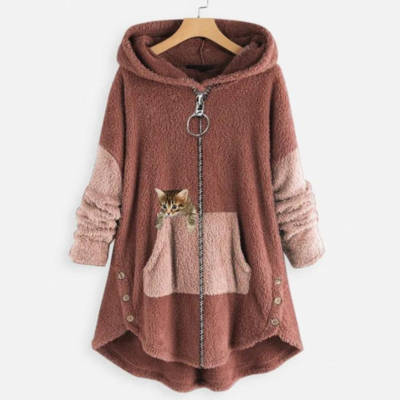 Agnès - Sweat à capuche peluche élégant