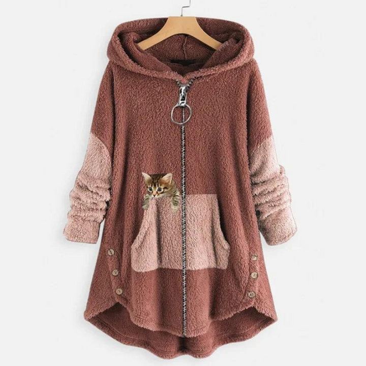 Agnès - Sweat à capuche peluche élégant